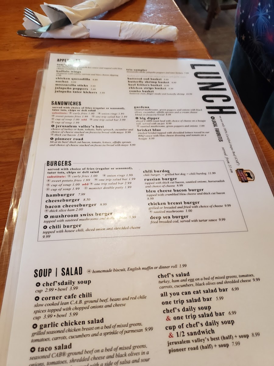Country Barn Corner Cafe Menu - Image 3