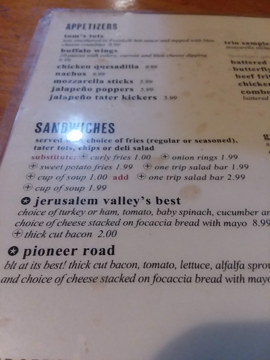 Country Barn Corner Cafe Menu - Image 5